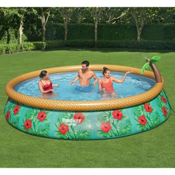 shumee Bestway Fast Set Napihljiv bazen rajske palme 457x84 cm