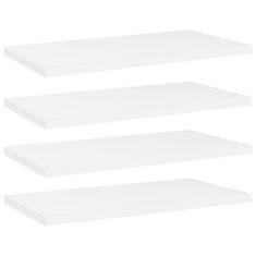 Vidaxl Dodatne police za omaro 4 kosi bele 40x20x1,5 cm iverna plošča