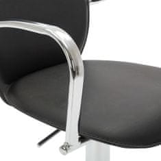 Vidaxl Barski stolčki z naslonjali za roke 2 kosa črno umetno usnje