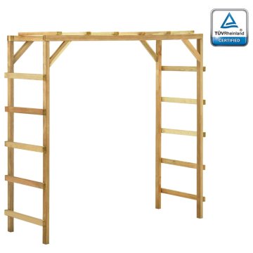 Vidaxl Zunanji ribstol 170x60x170 cm trdna borovina