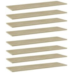 Vidaxl Dodatne police za omaro 8 kosov sonoma hrast 100x30x1,5 cm