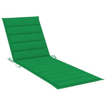 Vidaxl Blazina za ležalnik zelena 200x60x3 cm oxford tkanina
