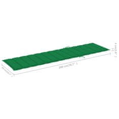 Vidaxl Blazina za ležalnik zelena 200x50x4 cm blago