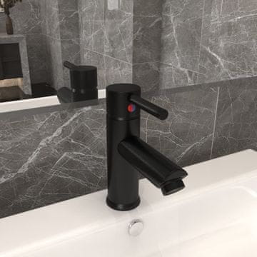 Vidaxl vidaXL Umivalniška pipa črne barve 130 x 176 mm