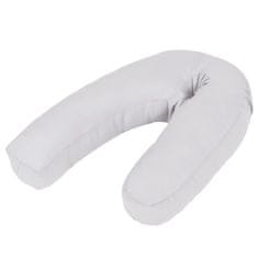 Vidaxl Nosečniški vzglavnik J-oblike 54x(36-43) cm siv
