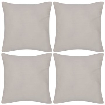 Vidaxl Prevleke za Blazine 40 x 40 cm 4 kosi Bombaž Bež