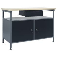 Vidaxl Delovna miza črna 120x60x85 cm jeklo