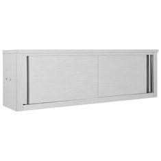 Vidaxl Kuhinjska stenska omara 150x40x50 cm nerjaveče jeklo