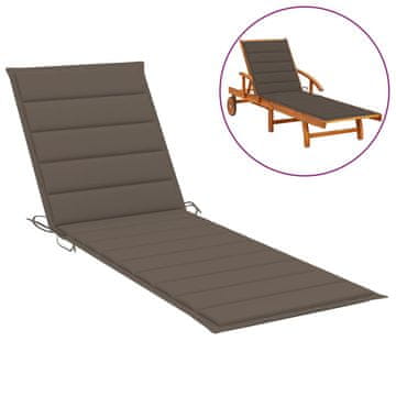 Vidaxl Blazina za ležalnik taupe 200x50x3 cm oxford tkanina