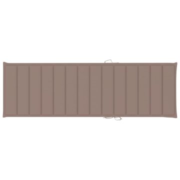 Vidaxl Blazina za ležalnik taupe 200x60x4 cm blago