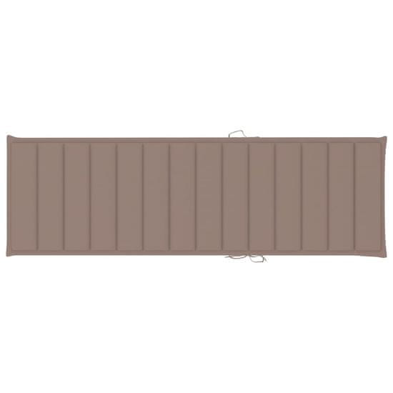 Vidaxl Blazina za ležalnik taupe 200x60x4 cm blago