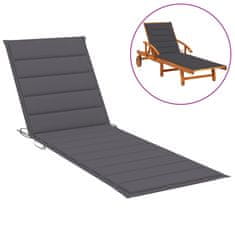 Vidaxl Blazina za ležalnik antracit 200x70x3 cm oxford tkanina
