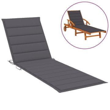 Vidaxl Blazina za ležalnik antracit 200x70x3 cm oxford tkanina
