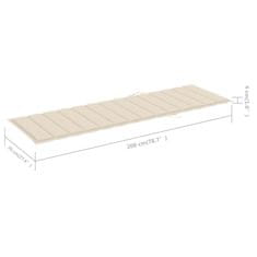 Vidaxl Blazina za ležalnik krem 200x70x3 cm oxford tkanina