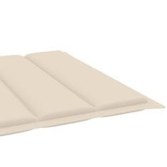 Vidaxl Blazina za ležalnik krem 200x70x3 cm oxford tkanina