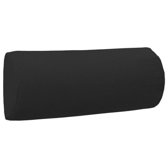 Vidaxl Vzglavnik za ležalnik črn 40x7,5x15 cm iz tekstila
