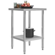 Vidaxl Kuhinjska delovna miza 60x60x85 cm nerjaveče jeklo