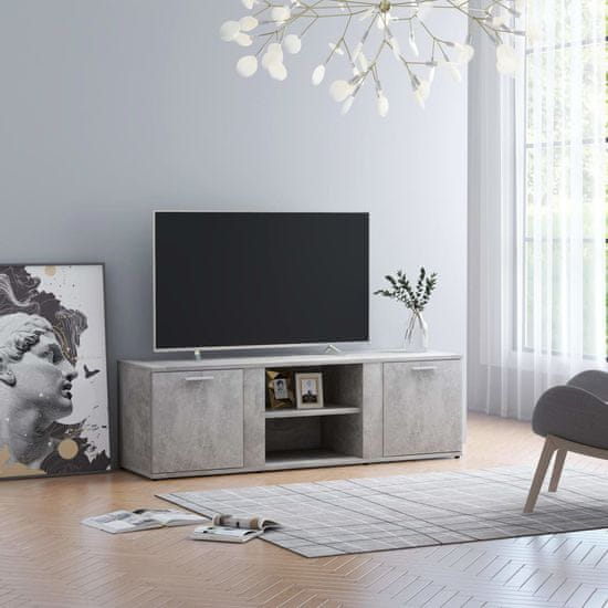 Vidaxl TV omarica betonsko siva 120x34x37 cm iverna plošča