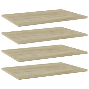 Vidaxl Dodatne police za omaro 4 kosi sonoma hrast 60x40x1,5 cm
