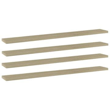 Vidaxl Dodatne police za omaro 4 kosi sonoma hrast 80x10x1,5 cm