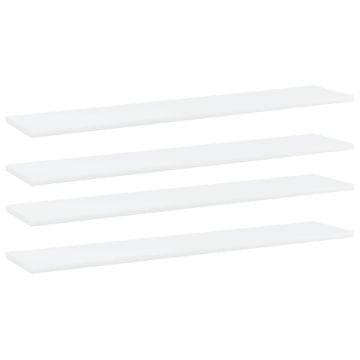 Vidaxl Dodatne police za omaro 4 kosi bele 100x20x1,5 cm iverna pl.