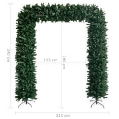 Greatstore Božični okrasni obok zelen 240 cm