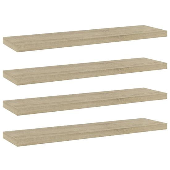 Vidaxl Dodatne police za omaro 4 kosi sonoma hrast 40x10x1,5 cm