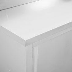 Vidaxl Delovna miza z drsnimi vrati 100x50x(95-97) cm nerjaveče jeklo