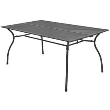 Vidaxl Vrtna miza 150x90x72 cm jeklena mreža