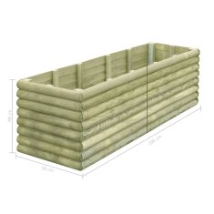 Vidaxl Visoka greda 206x50x48 cm impregnirana borovina