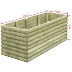 Vidaxl Visoka greda 150x56x48 cm impregnirana borovina 19 mm