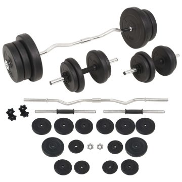 Vidaxl Komplet uteži in ročk 60 kg