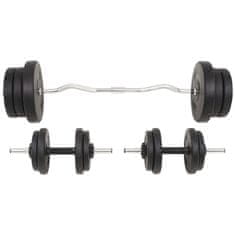 Vidaxl Komplet uteži in ročk 60 kg