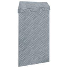 Vidaxl Skrinja iz aluminija 70x24x42 cm trapezoid srebrne barve