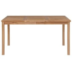 Vidaxl 5-delni vrtni jedilni komplet 150x90 cm masivni tikov les