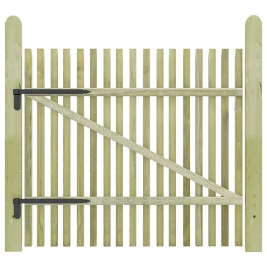 Vidaxl Lesena vrtna vrata impregnirana borovina 100x100 cm