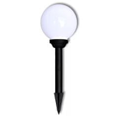 Vidaxl Vrtne solarne LED okrogle lučke 20cm za osvetlitev poti 3kosi s konico