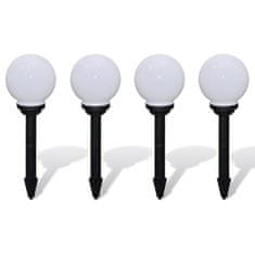 Vidaxl Vrtne solarne LED okrogle lučke 15cm za osvetlitev poti 4kosi s konico