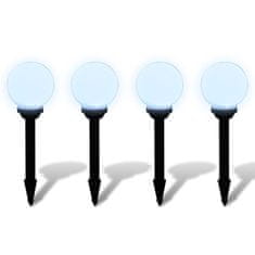 Vidaxl Vrtne solarne LED okrogle lučke 15cm za osvetlitev poti 4kosi s konico