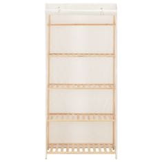 Vidaxl Garderobna omara iz blaga 79x40x170 cm bela
