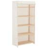 Vidaxl Garderobna omara iz blaga 79x40x170 cm bela