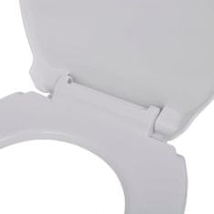 Greatstore WC deska s počasnim zapiranjem bela ovalna