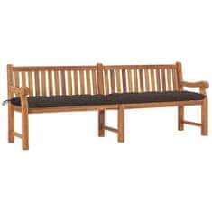 Vidaxl Vrtna klop z blazino 240 cm trdna tikovina