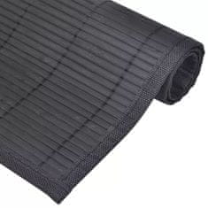 Vidaxl Bambusov pogrinjek 6 kosov 30x45 cm črne barve