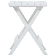 Vidaxl Zložljiva vrtna miza 45,5x38,5x50 cm bela