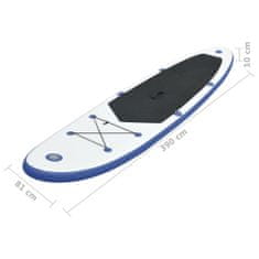 shumee Napihljiva SUP deska za veslanje modra in bela
