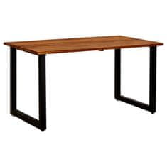Vidaxl Vrtna miza z nogami U oblike 140x80x75 cm trden akacijev les