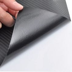 Vidaxl Vinilna folija za avto iz ogljikovih vlaken 3D črna 152x500 cm