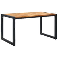 Vidaxl Vrtna miza z nogami U oblike 140x80x75 cm trden akacijev les