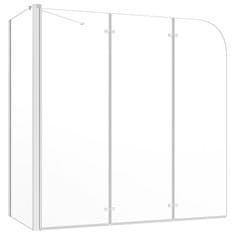 Vidaxl Tuš stena za kopalno kad 120x69x130 cm kaljeno steklo prozorna